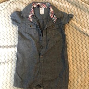 Carters chambray short jumpsuit